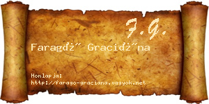 Faragó Graciána névjegykártya
