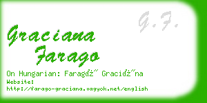 graciana farago business card